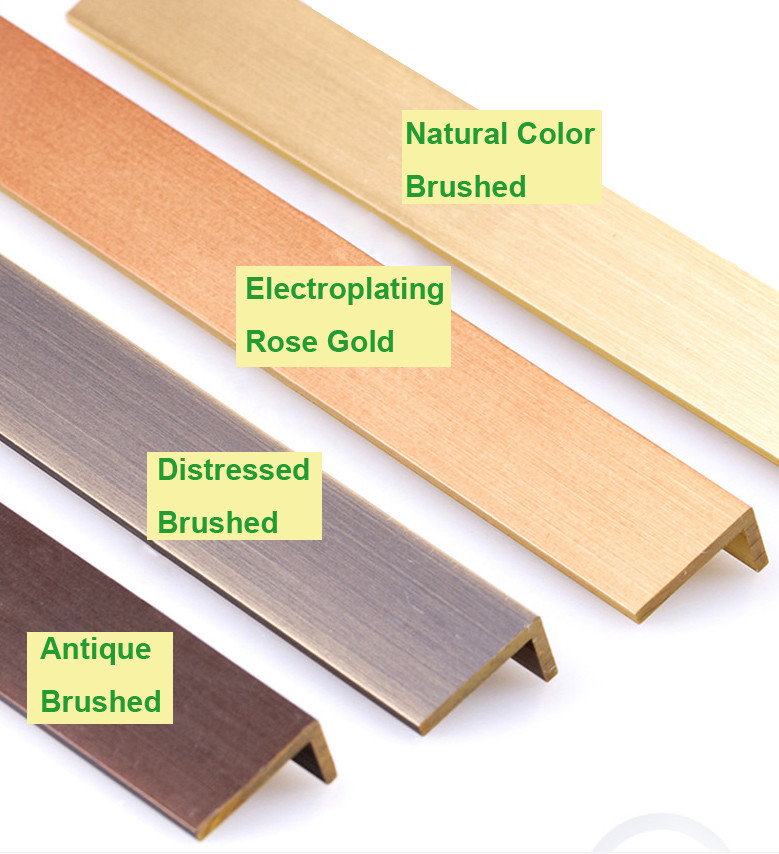 Shinning 6m Length L Shaped Metal Profile C38500 L Tile Edge Trim