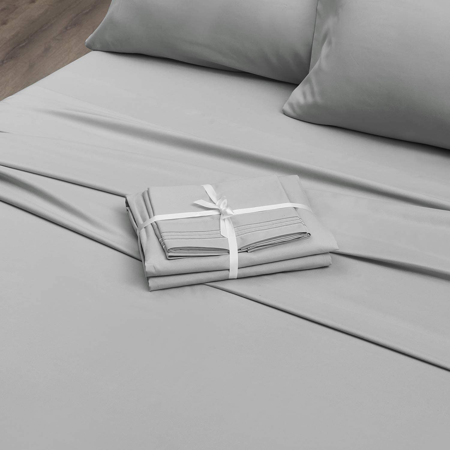 Microfiber Embroidered Sheets Set for 16" DEEP Pocket Mattress 3/4pcs is customized YES