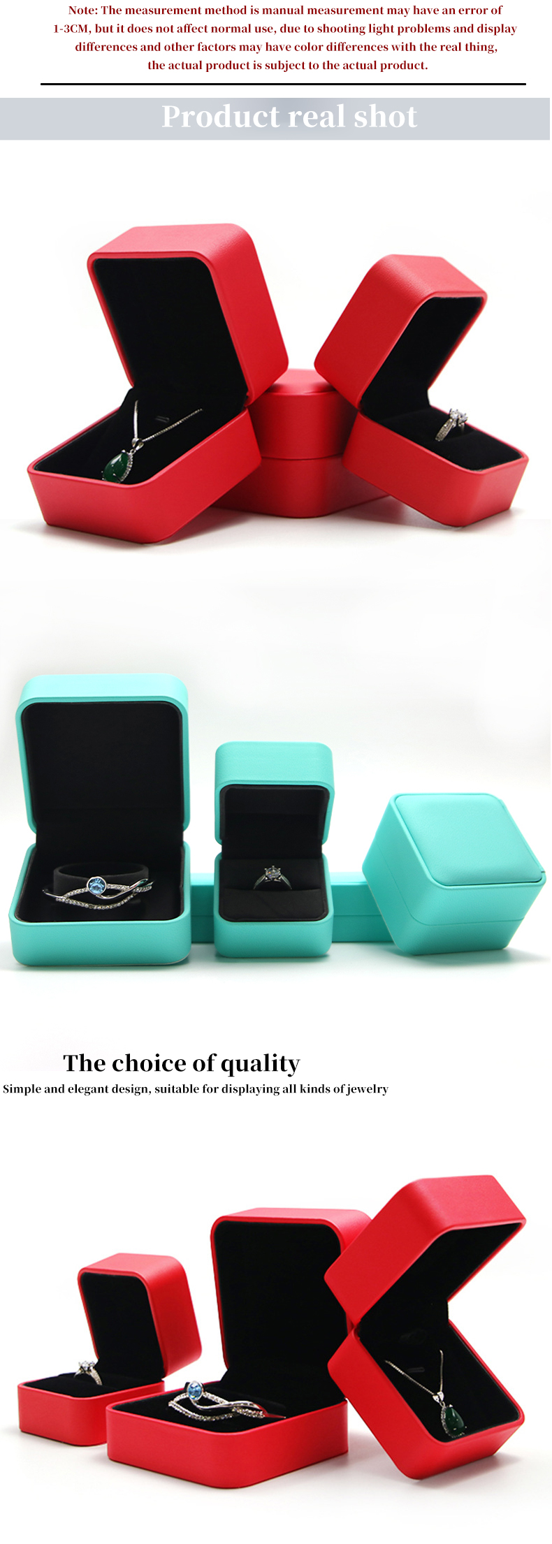 Customized Luxury PU Leather Jewelry Box Packaging Box with Competitive 6.5*6cm