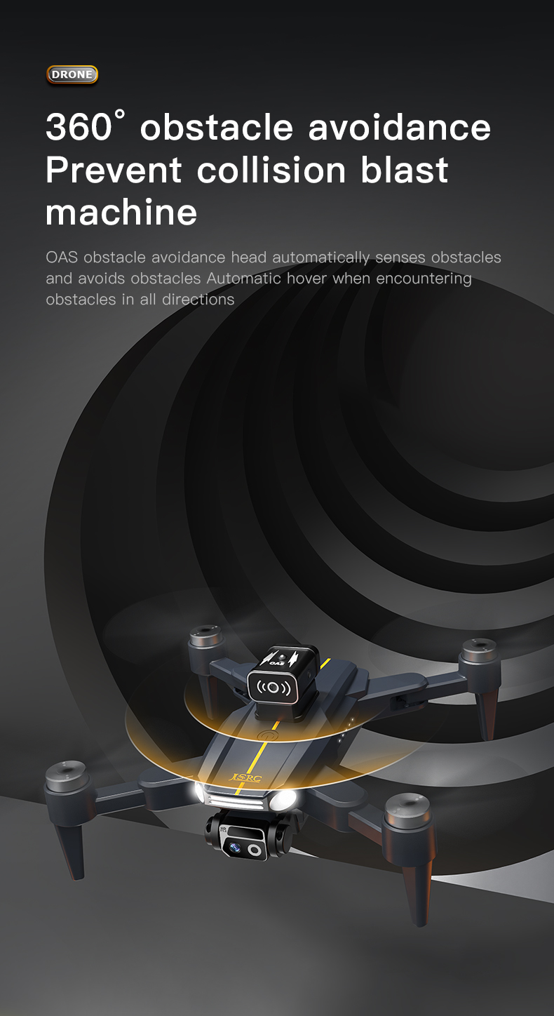 Js26 Foldable Entertainment Drones Beginner Operator Skill Level Optical Flow and One Key Takeoff / Landing for Hiking