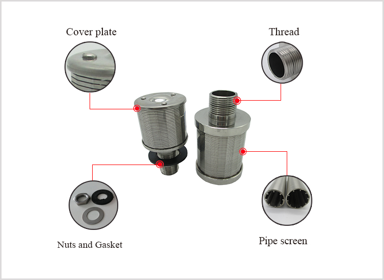 Wire Wrapped Screen Filter Nozzles Element Water Softener System