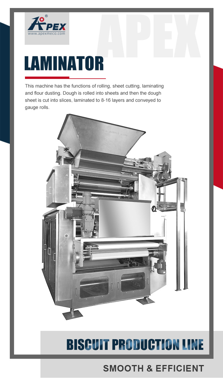 Biscuit Making Automatic Dough Sheeter , Aminating Dough Laminator