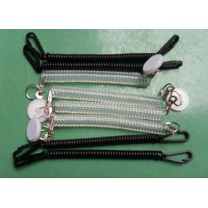  Plastic Snap Hook or Plastic Round Sticker Ends with Spring String Coil Cable Leashes Manufactures
