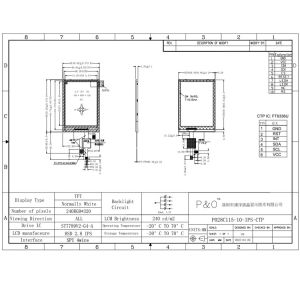 2.8 Inch Rgb Tft Lcd Module 240x320 4 Wire Resistive Touch Or Capacitive Touch