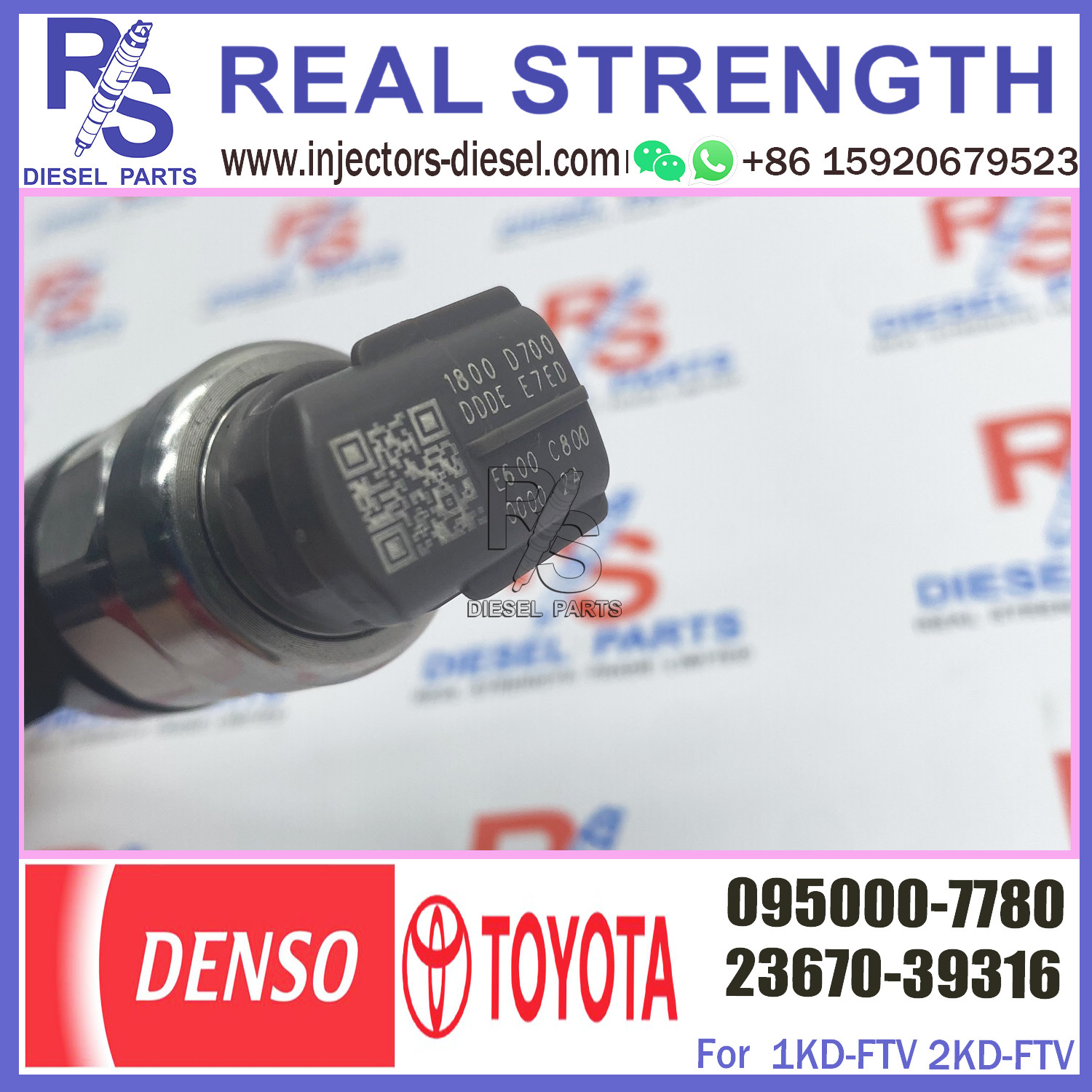 1KD FTV Fuel Injector 095000-6760 095000-7780 095000-7030 23670-39215 095000-7410 For Densos Toyota Hilux