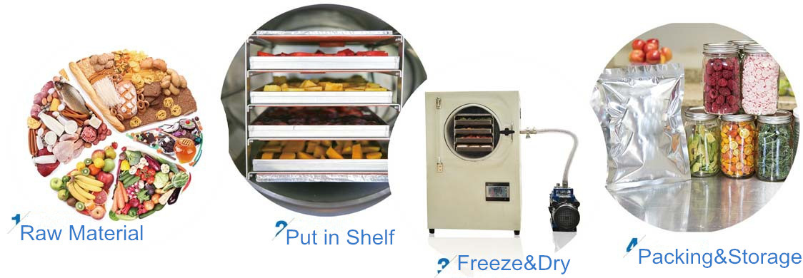 Electric Heating Home Vacuum Freeze Drying Equipment For Vegetable Honey Strawberry Rose