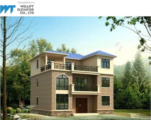 320 / 400Kg Home Passenger Lifts , Energy Saving Elevators For Villas Speed 0.4