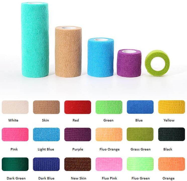Water resistant best quality beautiful cohesive vet bandages, Medical surgical consumables vet colored elastic wrap cust