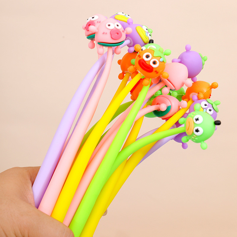 Cute Novelty Gel Ink Pens Cartoon Animal 0.5 Mm Black Ink Pens Bulk For Kids Office School Supplies Christmas Party Gift