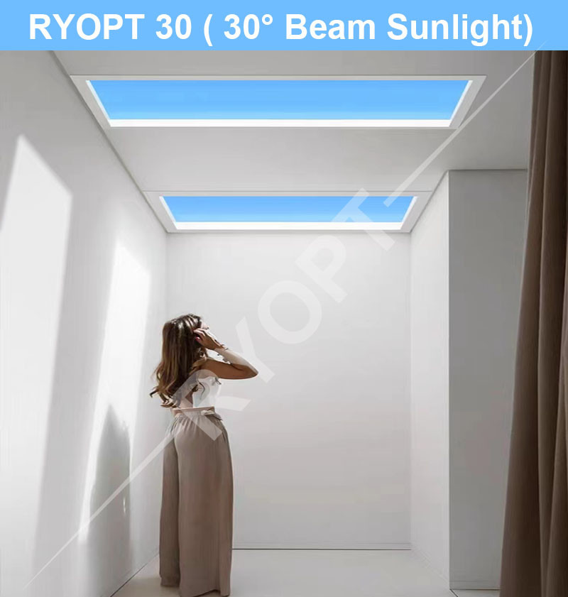 Vertical 110VAC LED Fake Skylight Durable 4000lm Surface Mounted