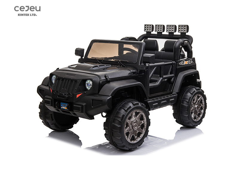 EN62115 Kids Ride On Toy Car Pink Power Wheels Jeep 2 Seater With Music Player