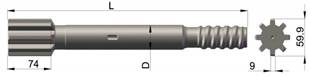 High Performance Furukawa HD709RP Shank Adapter for hydraulic and pleumatic rigs
