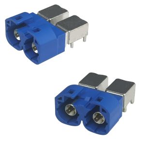  4+4 Pin FAKRA HSD Connector Right Angle For Automotive Electronics Manufactures