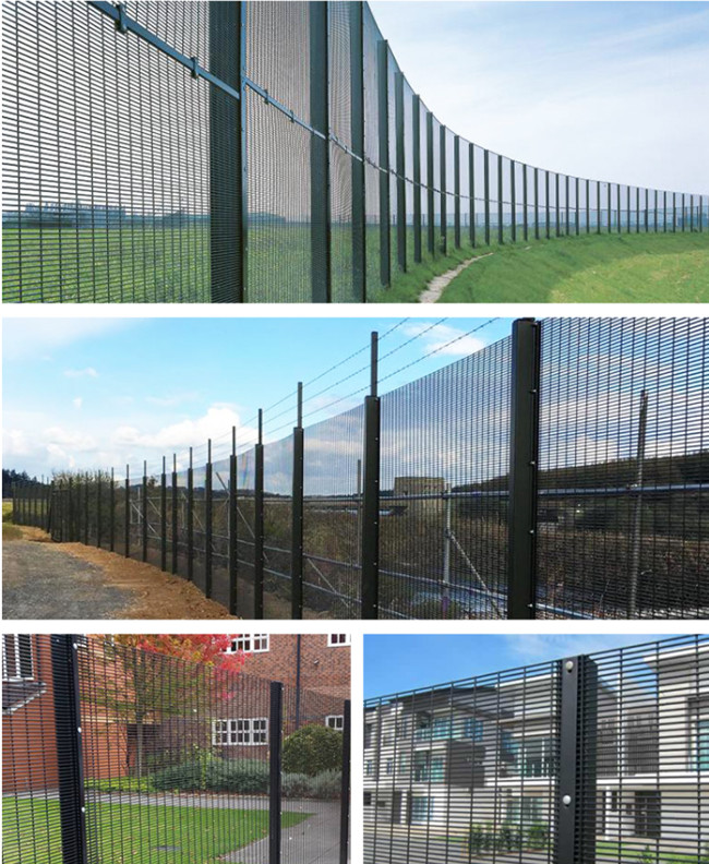 Powder Coating 358 Anti Climb Mesh Fencing Airport High Security