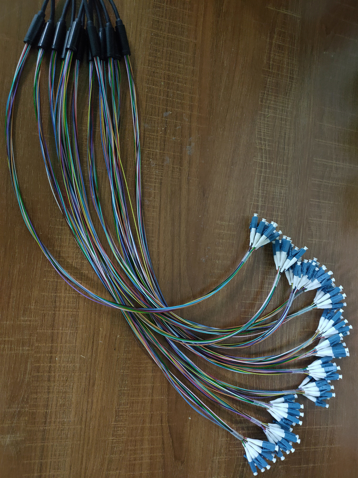 144F LC UPC Pre Terminated Patch Cable Single Mode G652D OFNR