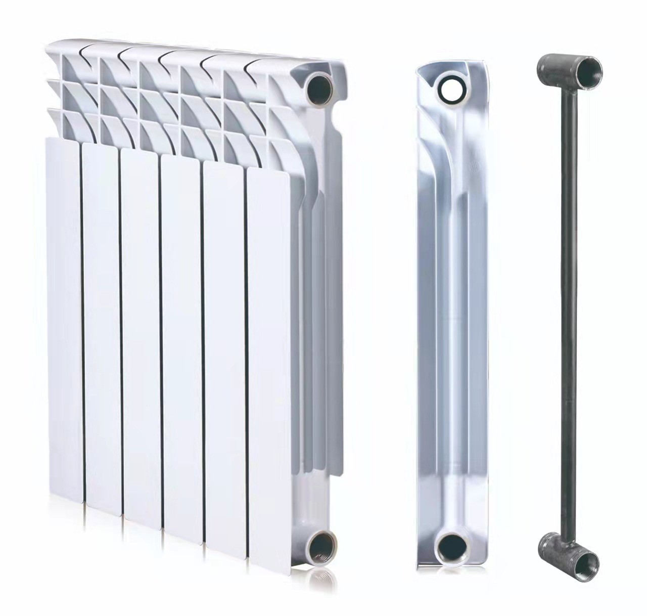Die Casting Bimetallic Aluminum Heating Radiator 2200pa Mill Finish