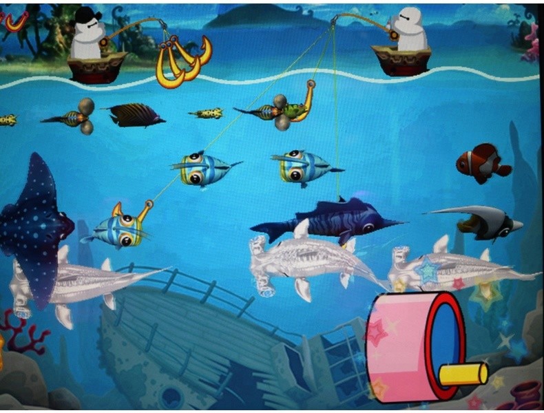 Kids Happy Fishing Amusement 220V Arcade Game Machine