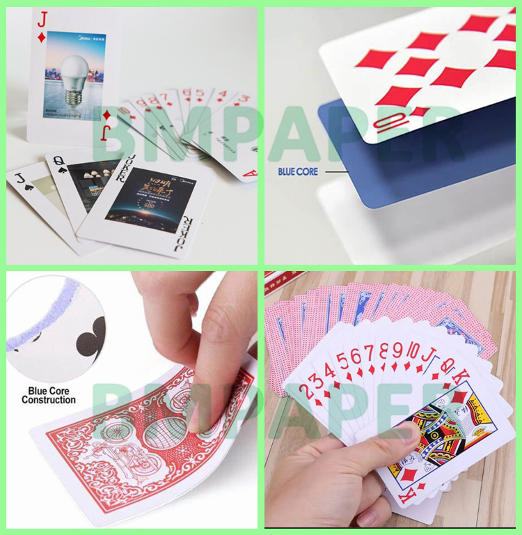 300gsm 320gsm Blue Core C2S Paper For Playing Card 71 x 65cm High Smoothness