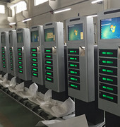 Electronic Locker Cell Phone Charging Station With 19" Network Advertising Player