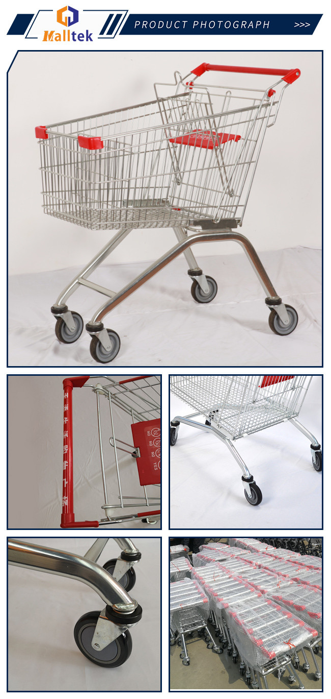 Competitive Price foldable metal European shopping trolley for supermarket