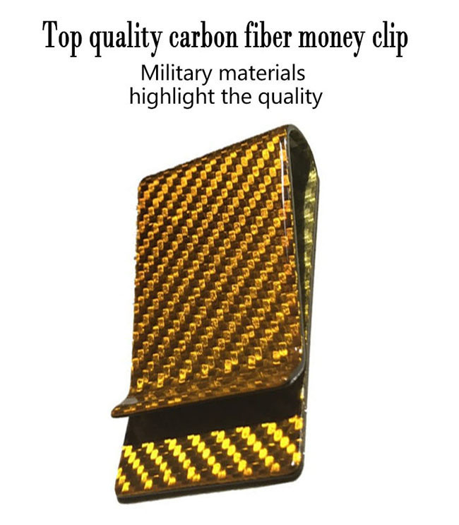 High Strength Glossy Real Carbon Fiber Money Clip