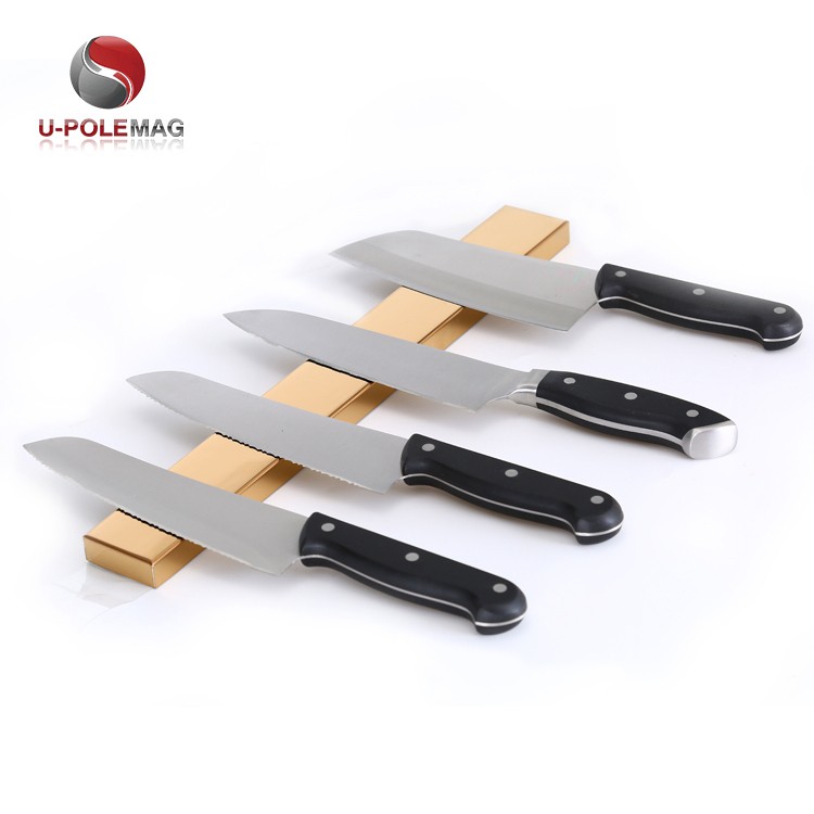 Outdoor Room Space Release Golden Color Titanium Magnetic Knife Bar 400x45x15mm Size