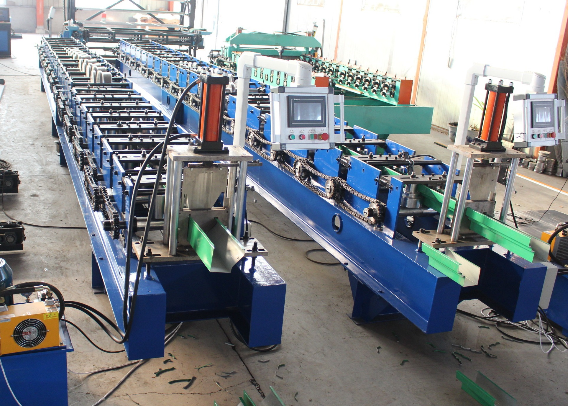 K Style Seamless Metal Rain Gutter Ogee Gutters Roll Forming Machine For Residential Houses