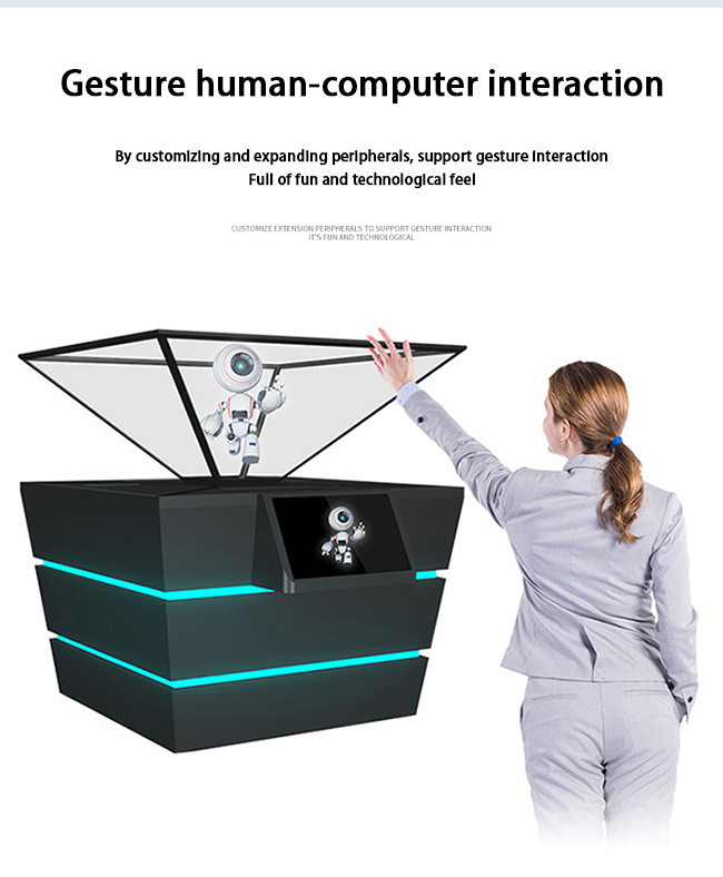 Interactive Hologram Product Display 360 3D Hologram Screen Box For Retail Marketing