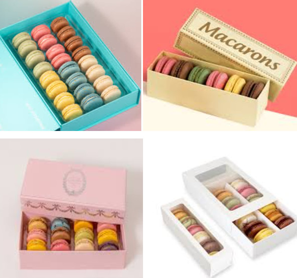 Baking Packaging plastic Macaron Box Biscuit Mung Bean Cake Candy Green Ball Packing Box Wholesale