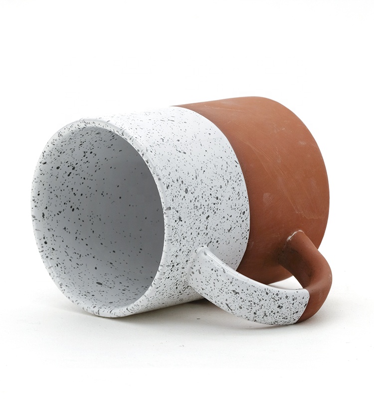 10oz Creative Ceramic Tea Coffee Mug Cup With Two-Color Handle