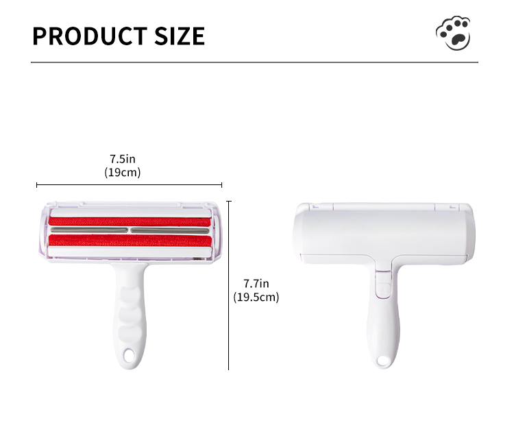 Customized Pet Hair Remover Brush White Reusable Dog Hair Roller