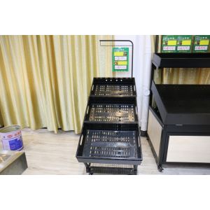 Metallic Fruit And Vegetable Display Stand , Fruit Vegetable Display Rack