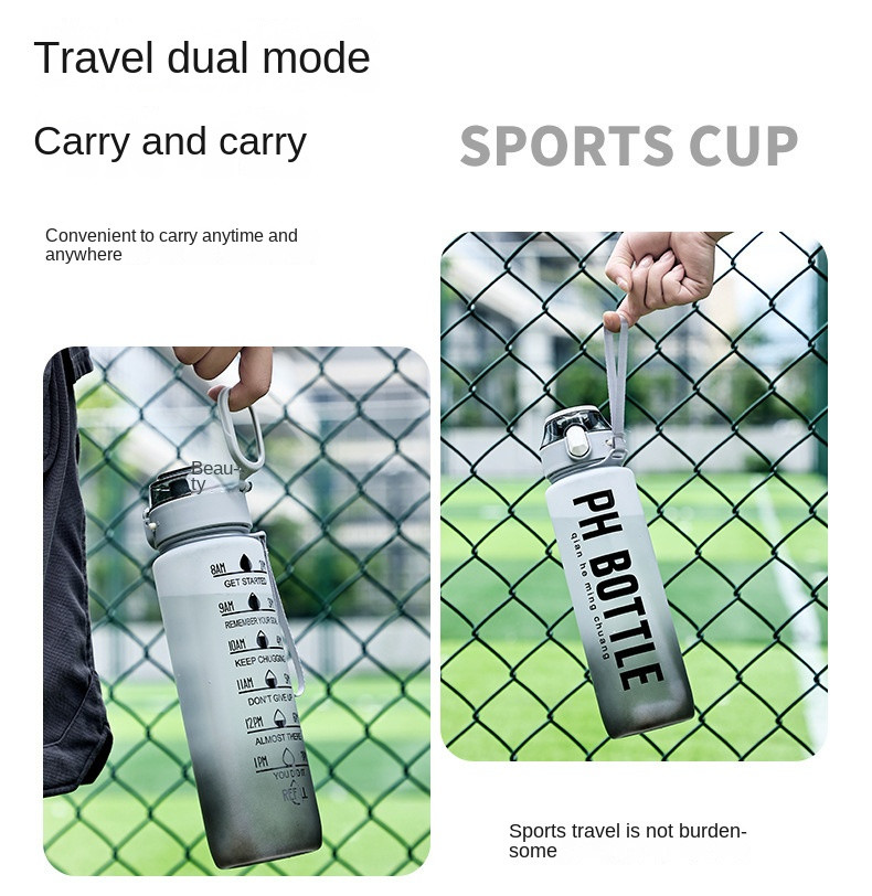 Bpa Free 1000ml 1 Litre Sipper Water Bottle With Straw For Adults Gradient Color 32 Ounce Large Capacity Many Colors Reusable Odour Free