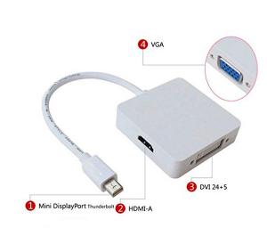 China Mini DisplayPort Thunderbolt DP to DVI VGA HDMI Adapter cable For Mac Book, iMac, Mac Book on sale
