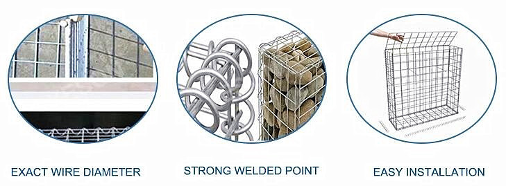 8*10cm Flexible Woven Gabion Wire Mesh Easily Assembled