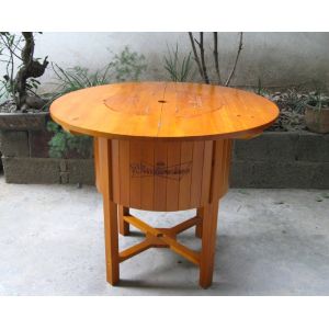 table with icebox