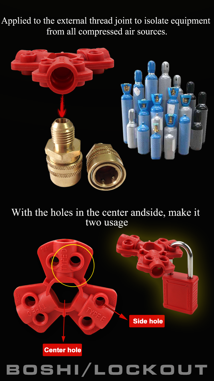 25G Pneumatic Quick Disconnect Lockout Impact Resistant Without Auxiliary Tools