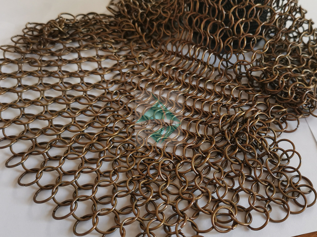 ISO Stainless Steel Metal Ring Mesh For Hotel Decoration Window Drapery