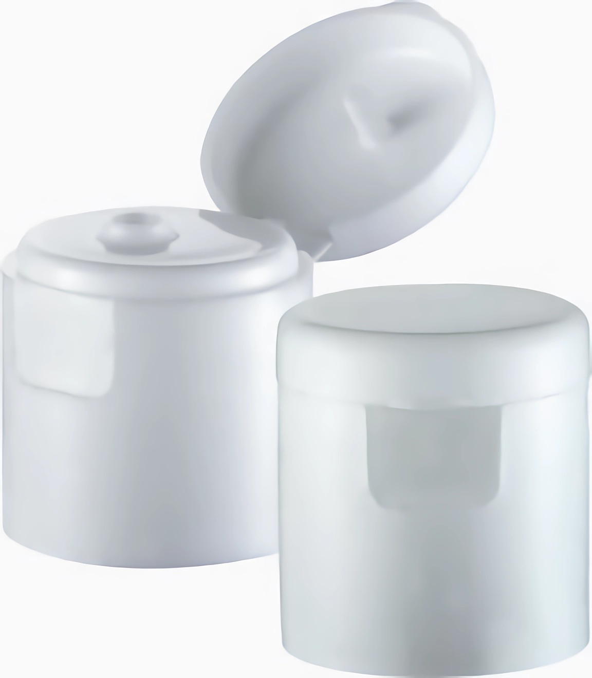 Custom Order Flip Top Cap Recyclable Direct 28mm White Cylindrical Plastic Flip Cap