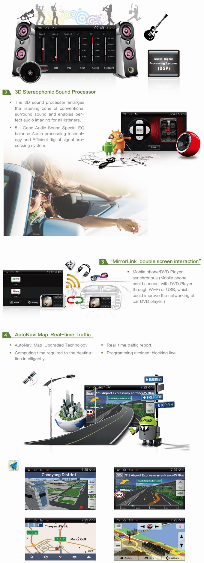 Ouchuangbo Auto Radio Android 4.0 for Universal Car DVD GPS Player Sat Navi with S150 BT USB TV 3G Wifi