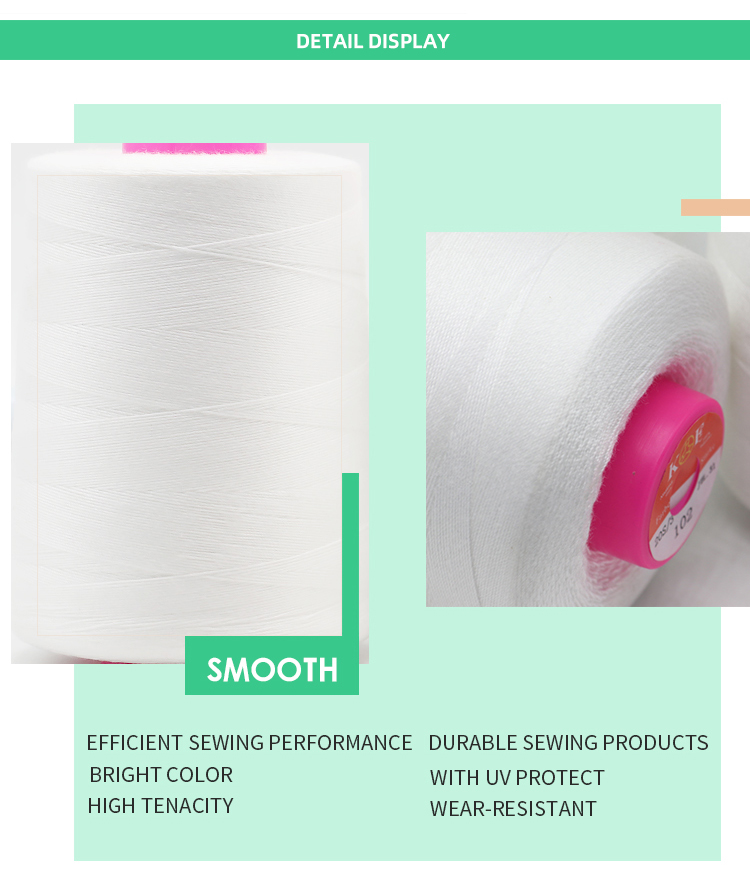 100% Cotton Glazed Polyester Waxed Kites Sewing Thread with 7 Days Sample Order Lead Time