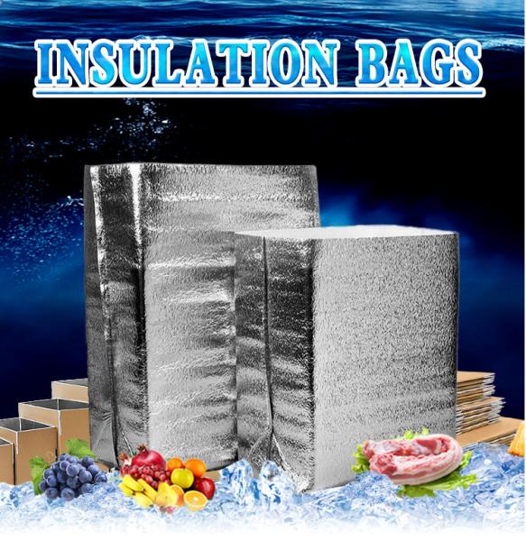 Takeout Thermal Delivery Bag Insulated Foil Bubble Box Liners, Medical Cool