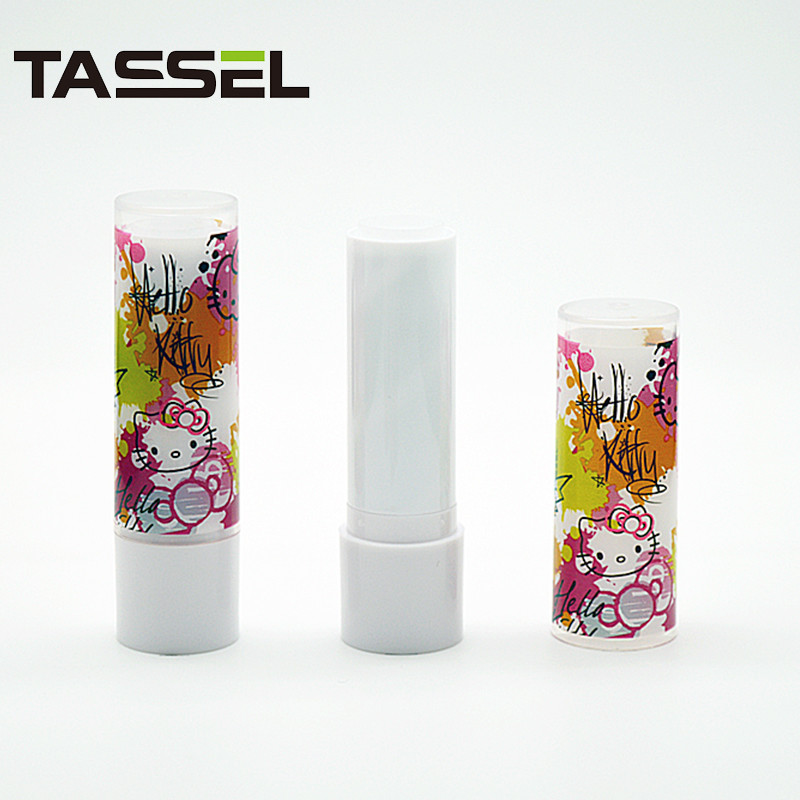 4.8g Cosmetic Round Lip Balm Tubes Hot Stamping Surface For Lip Gloss