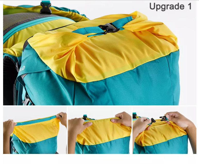 Polyester 0.1kg Lightweight Waterproof Backpack 60cm Mountain Trekking Bag