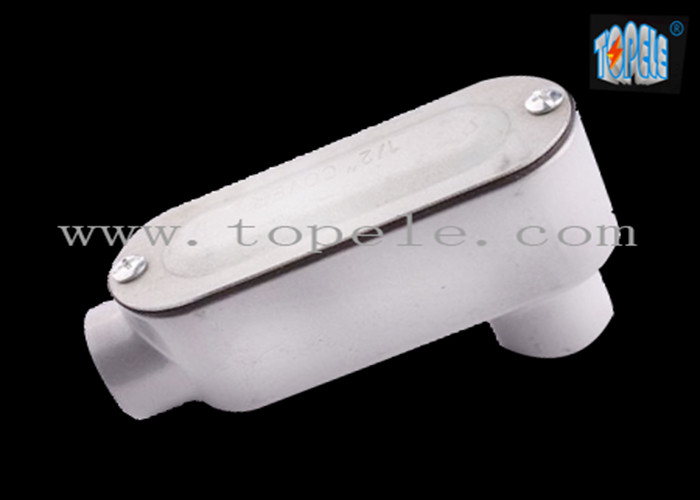 LB Threaded Rigid Aluminum Conduit Body , EMT Conduit Body With Cover