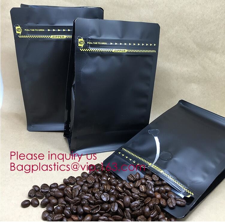 Biodegradable Foil Square Bottom Gusseted Bag, Flat Bottom Gusset Coffee Bag with Degassing Valve,gusset packaging bag f