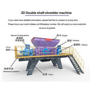 SZ-2000 Model Double Shaft Shredder with 6400*2700*3500 mm Size and 2000*1490 mm