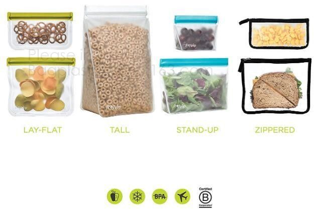 Reusable Silicone Food Storage Bag Washable Silicone Fresh Bag for Fruits Vegetables Meat Preservation bagplastics bagea