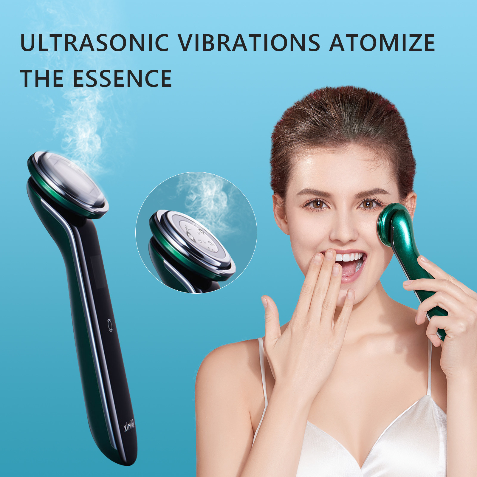 Portable 700mAh IPX5 Photon Ultrasonic Facial Device