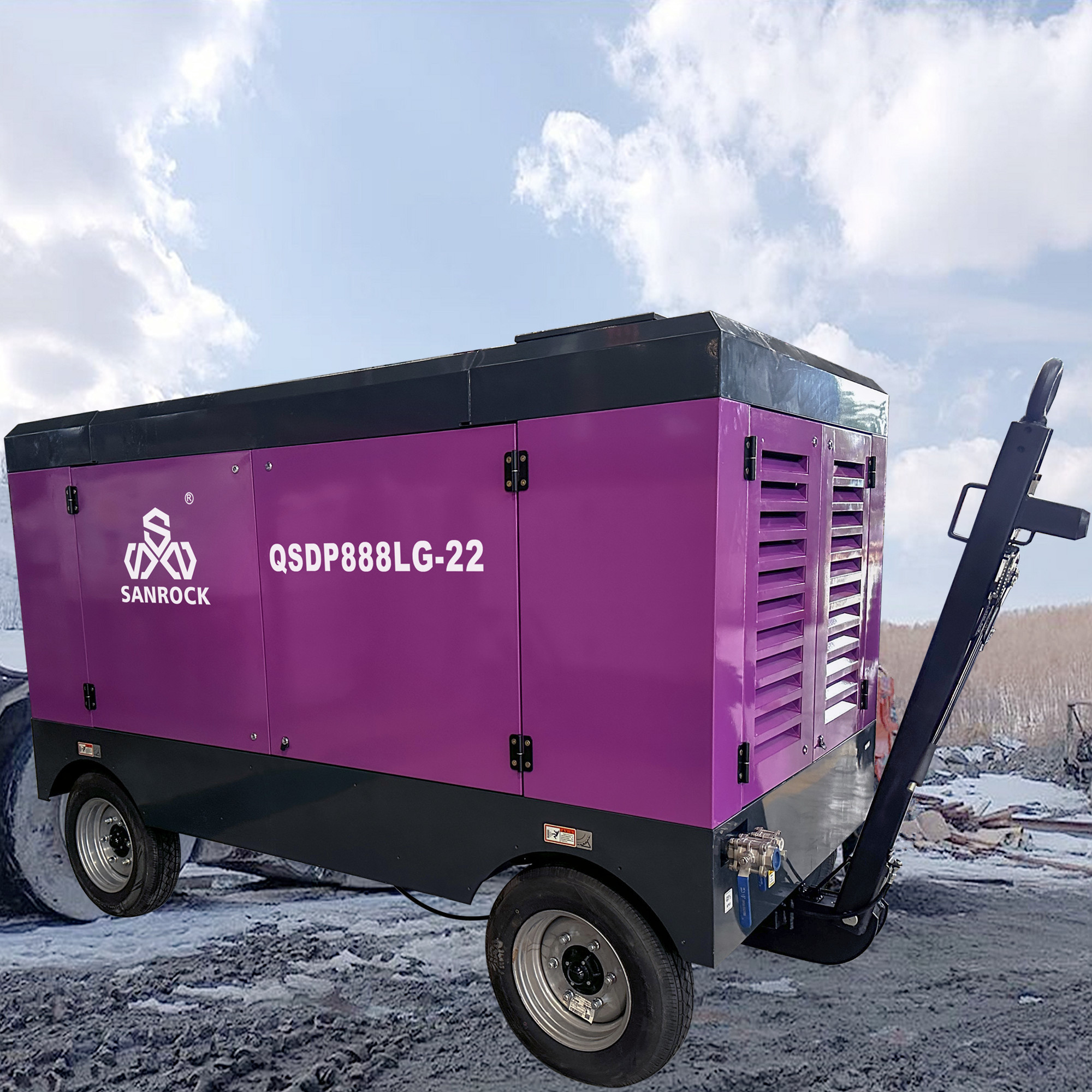 Mobile Screw Air Compressor Diesel Driven Screw Type Air Compressor Industrial Screw Air Compressor Machine